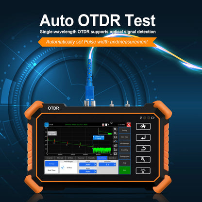 Portable 4 Inch OTDR Fiber Optic Tester 1550nm 24dB OPM VFL