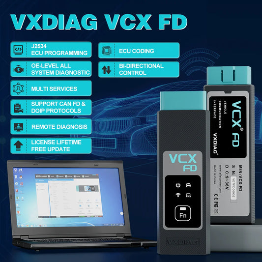 Portable VXDIAG VCX FD GM ECU Coding Scanner