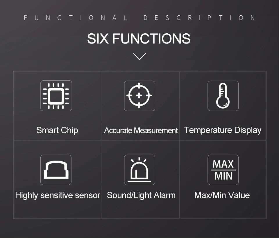 Smart Digital O2 Meter with Sound and Light Alarm System