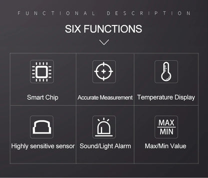 Smart Digital O2 Meter with Sound and Light Alarm System