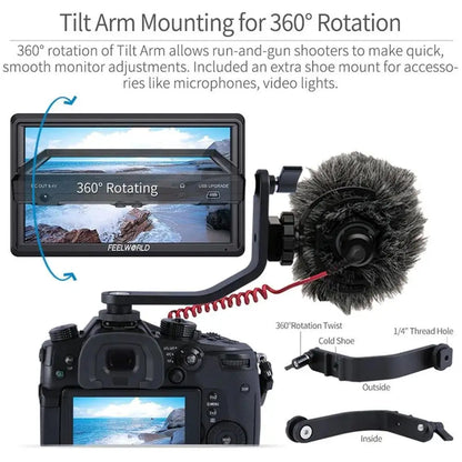 5.5 Inch DSLR Camera Field Monitor 1280x720 HD