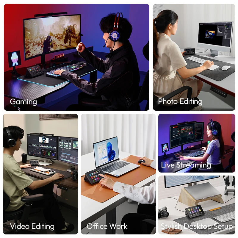 Stream Deck Keyboard 13 LCD Keys for Gaming and Livestreaming