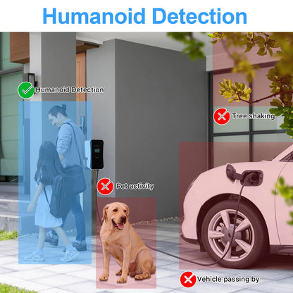 2K 3MP Wireless Solar Security Camera with PIR Detection