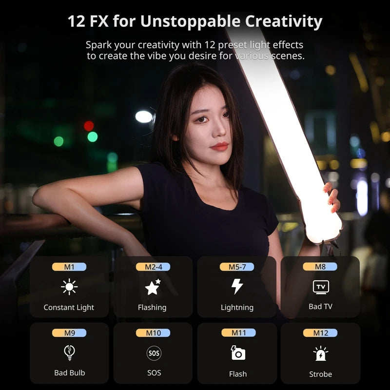 20W Portable Foldable Air Tube Light for Live Streaming