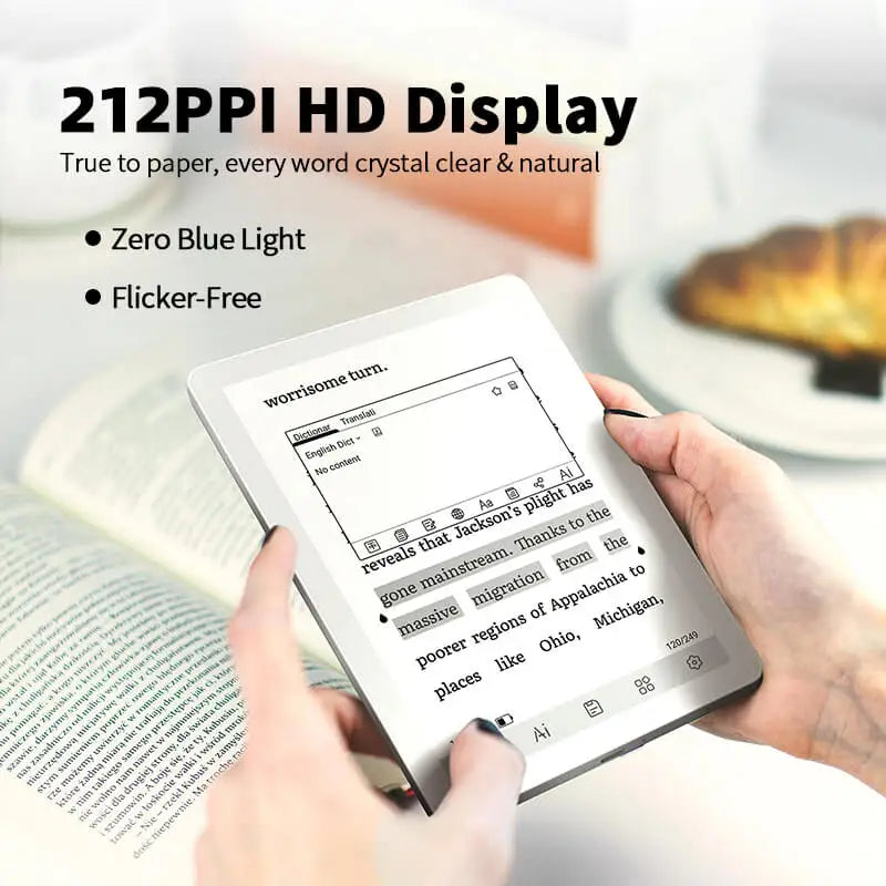 6 Inch E-Ink E-Reader 32GB Android 14 Adjustable Frontlight