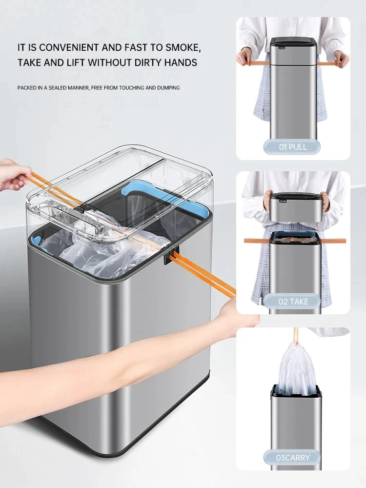 30L Automatic Sensor Waste Bin Stainless Steel