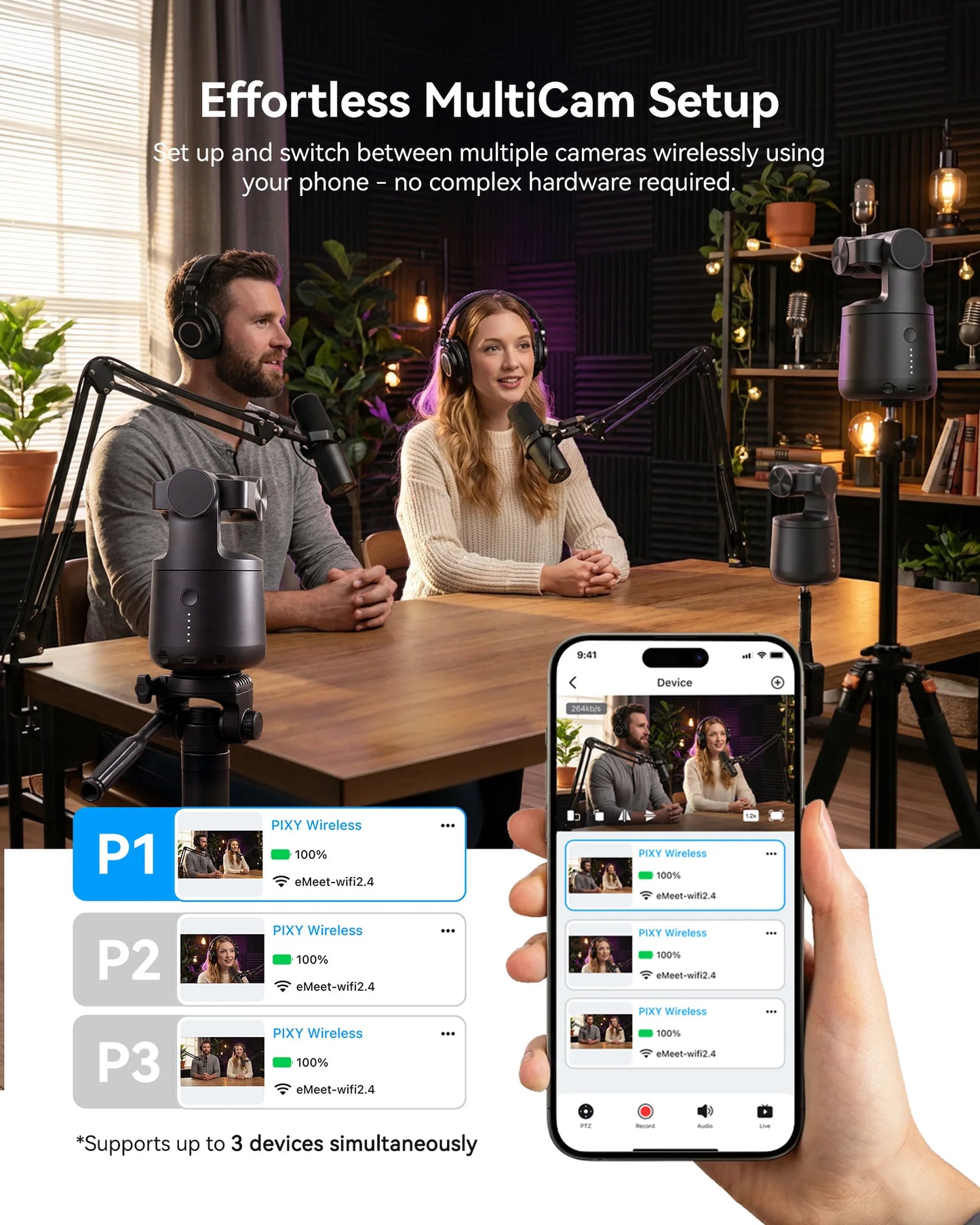 Smart 4K PTZ Streaming Camera with AI Auto Tracking