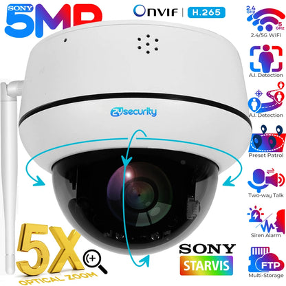 5MP IP Dome Camera Two-Way Talk 32GB