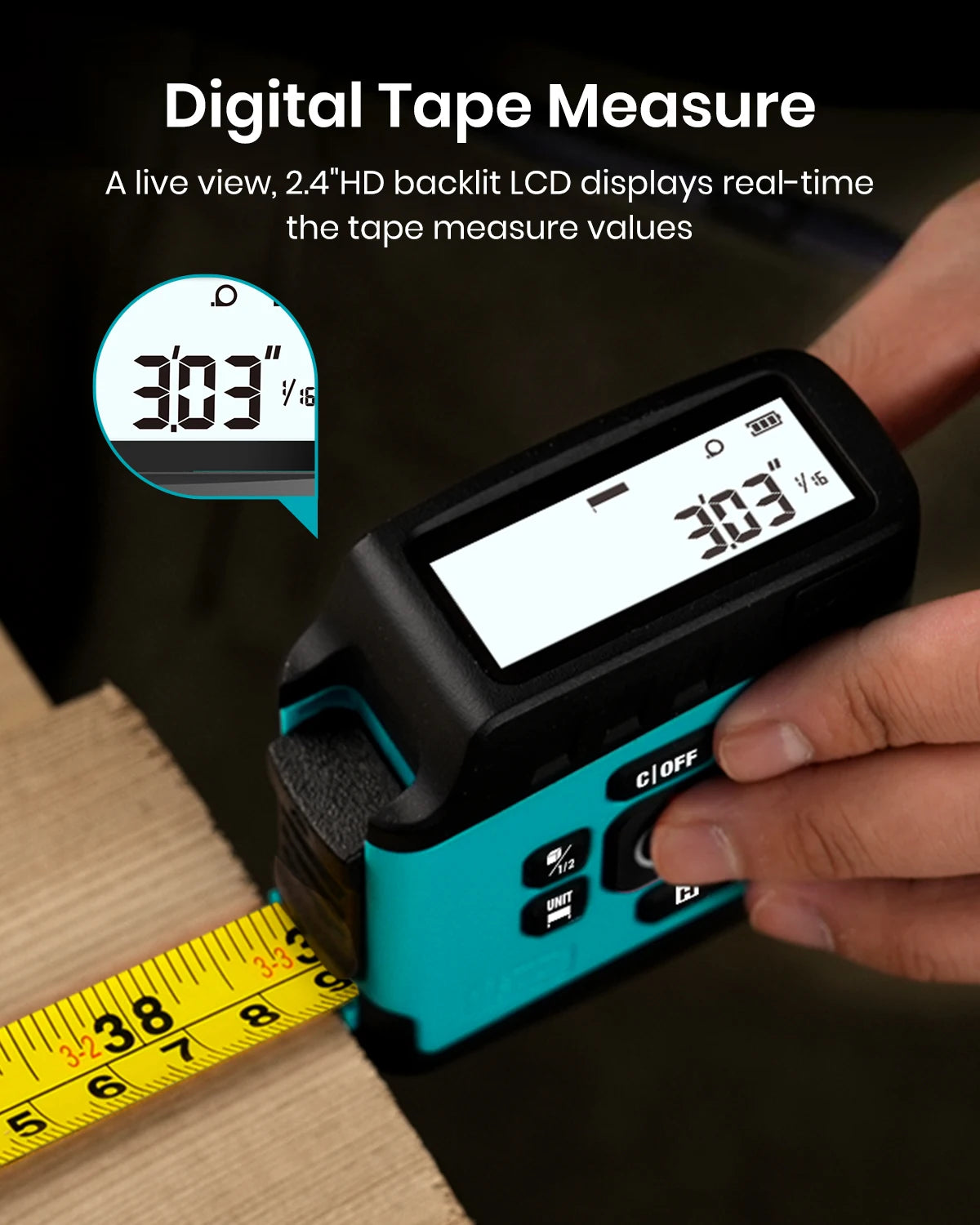 Laser Distance Meter Bluetooth 40m Rechargeable Digital Display