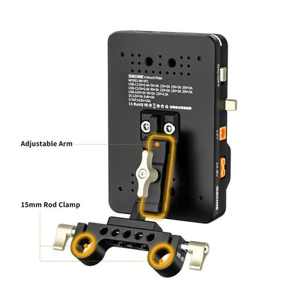 V-Mount Battery Plate with Clamp and USB-C PD Output