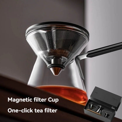 300ml Glass Teapot with Magnetic Tea Infuser and One-Touch Control