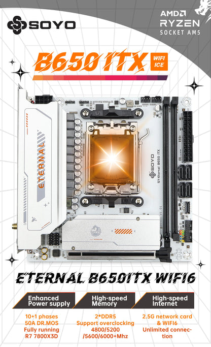 B650 ITX Gaming Motherboard DDR5 PCIe 5.0 WiFi