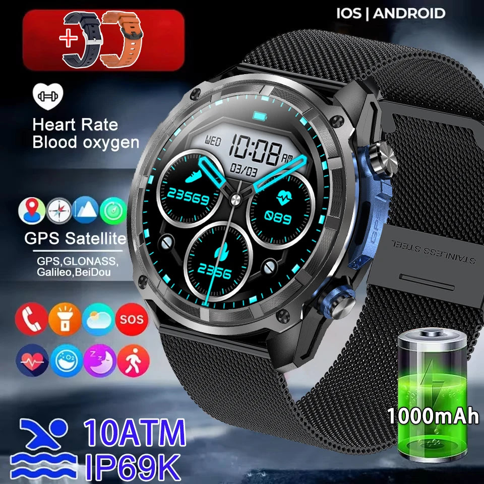 Waterproof GPS Smartwatch Mesh Band 4GB