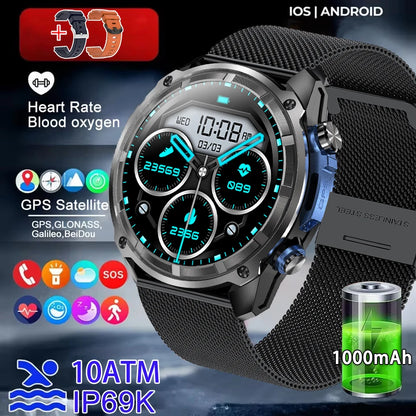 Waterproof GPS Smartwatch Mesh Band 4GB