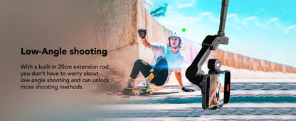 Smart AI Smartphone Gimbal with Built-In Extension Rod