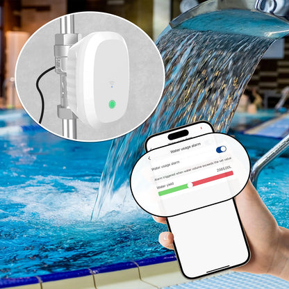 Smart WiFi DN20 Water Meter with Flow and Temperature Control