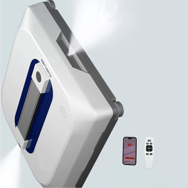 Smart Window Cleaning Robot with Auto Spray and Voice Prompts