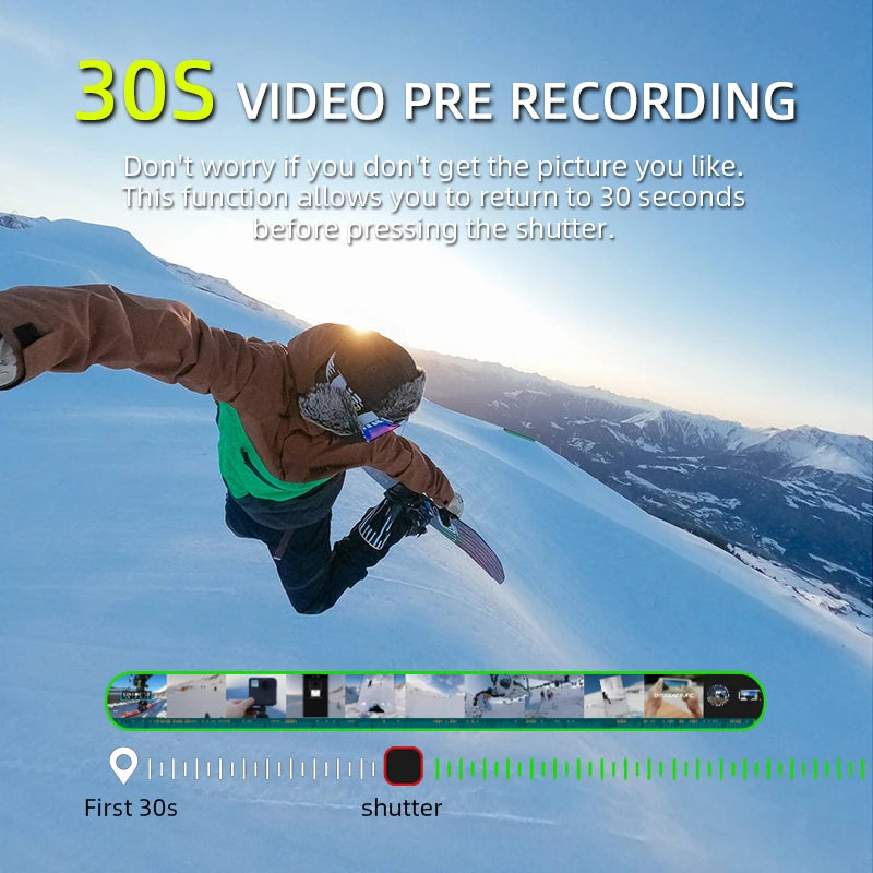 Waterproof 5.3K Sports Action Camera 64GB