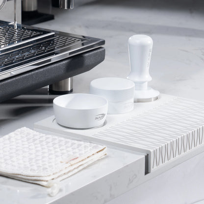 White 53.3mm Espresso Tamper Kit with Six Accessories