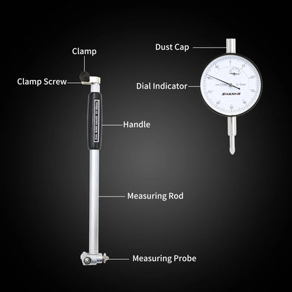 6-10mm Dial Bore Gauge 0.01mm Precision Inside Diameter Tool