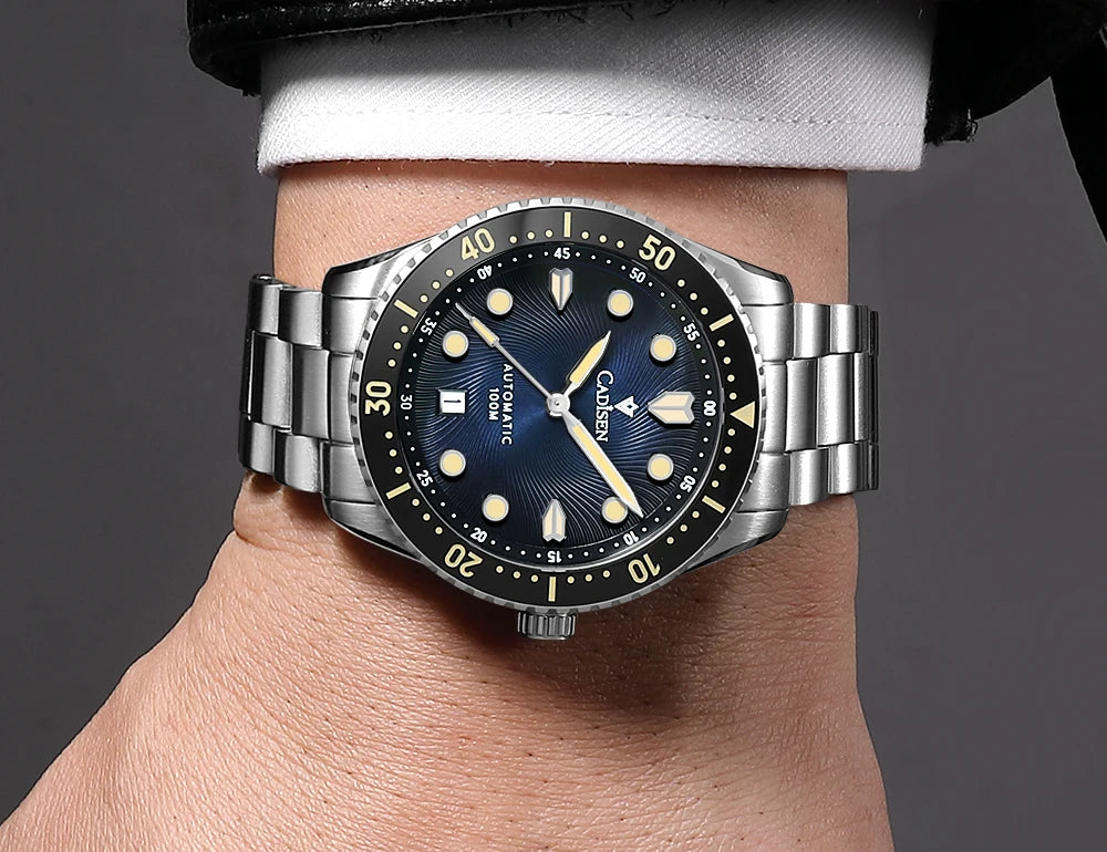 Luxury Automatic Watch Ceramic Bezel Waterproof Blue