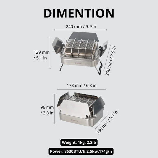 Multi-Function Camping Gas Burner and Outdoor Warmer