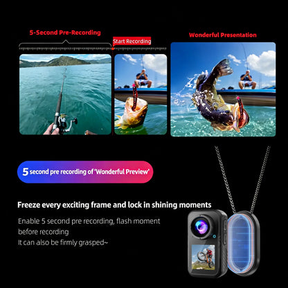 5K Mini Action Camera 4K60 Waterproof with 32GB Card
