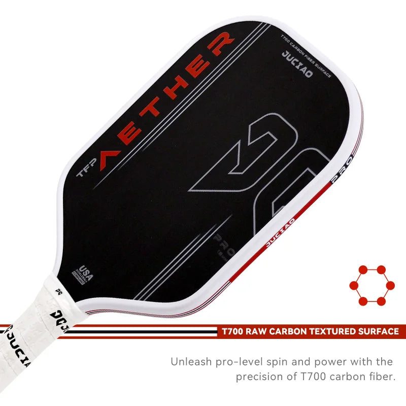 Green Carbon Fiber Pickleball Paddle 16mm for Spin Control