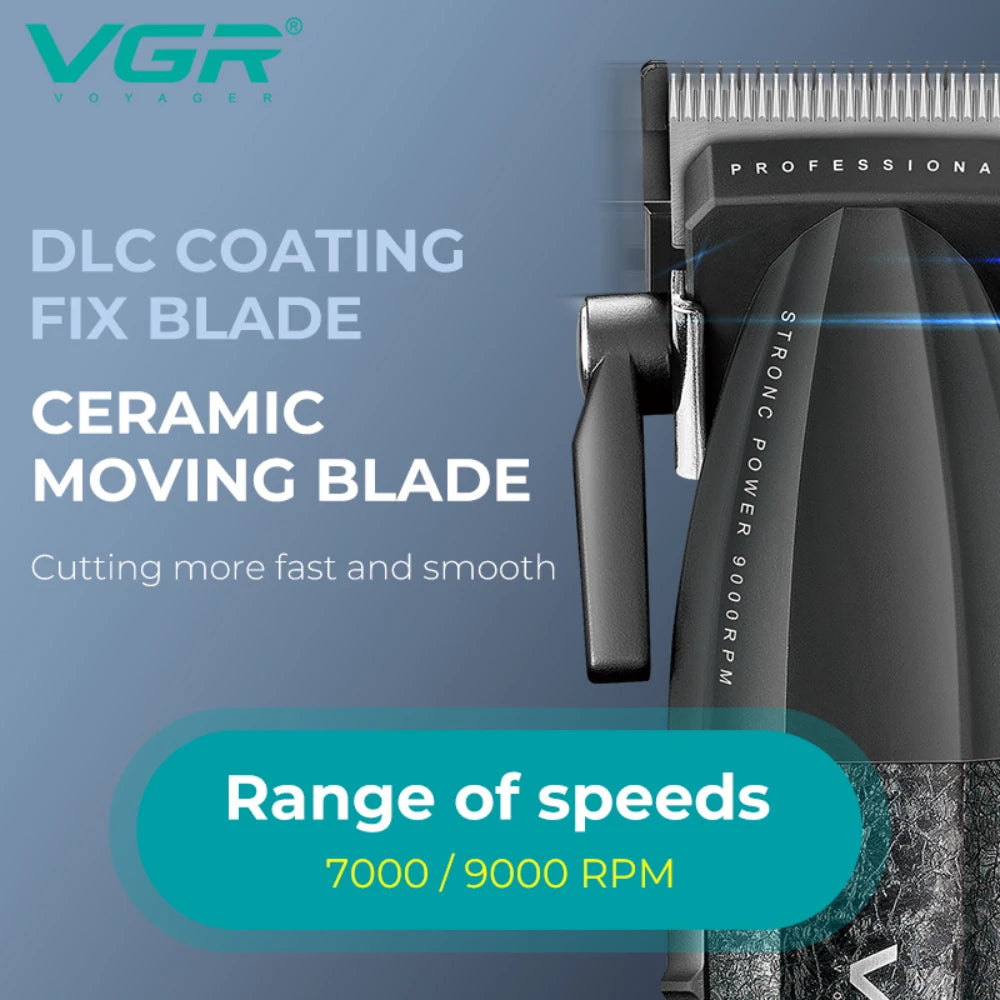 Professional 9000 RPM Hair Clipper Rechargeable Trimmer