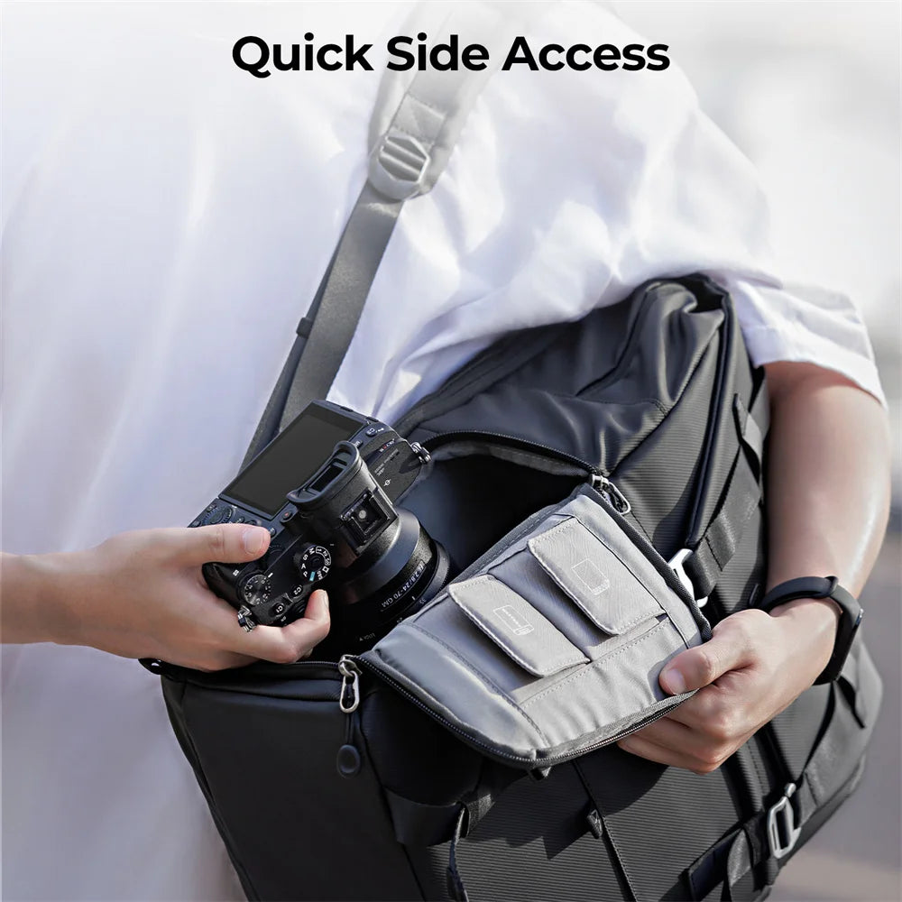 Portable Camera Bag with Adjustable Compartments for Travel Gear