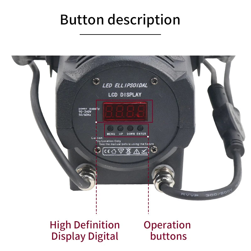 2-in-1 100W LED Profile Spotlight with DMX and Gobo
