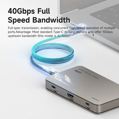 USB4 Docking Station Triple Display 8K 40Gbps Thunderbolt