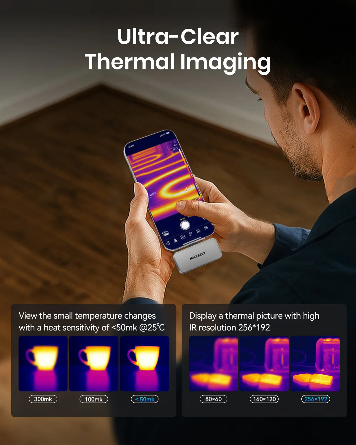 256×192 Thermal Camera for iPhone PCB Circuit Repair