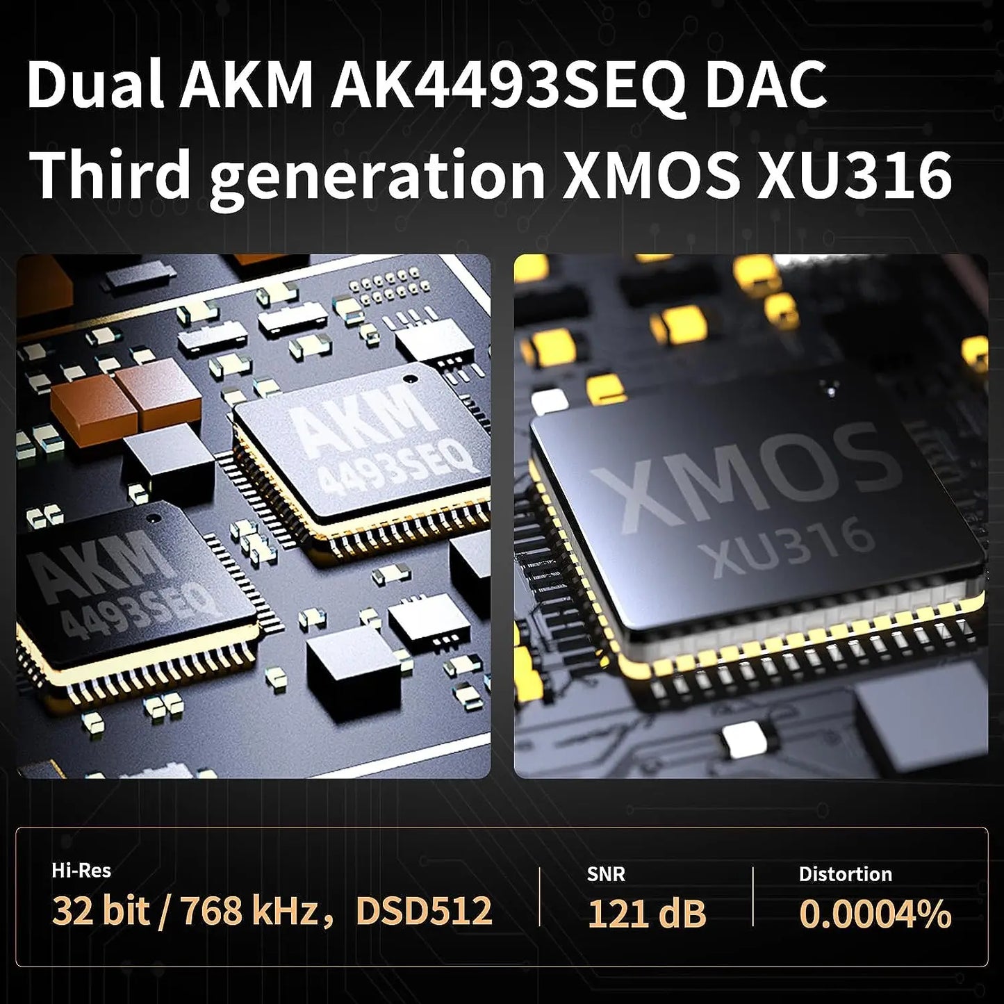 HIFI Music Player DAC USB Dual AK4493SEQ H5 Titanium