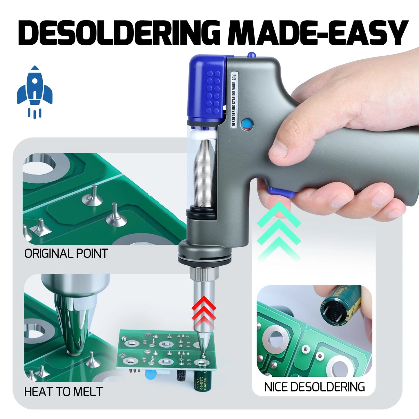 Digital Soldering Suction Station 110W with Iron Temperature Control