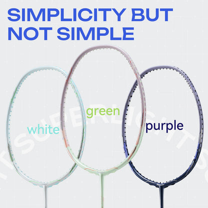 Kawasaki 6U Super Light 27LBS Carbon Badminton Racket White Gray