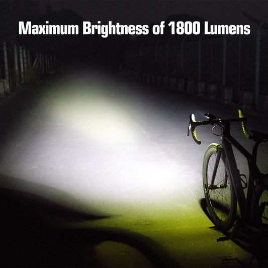 1800 Lumen Bicycle Front Light For Safe Night Rides