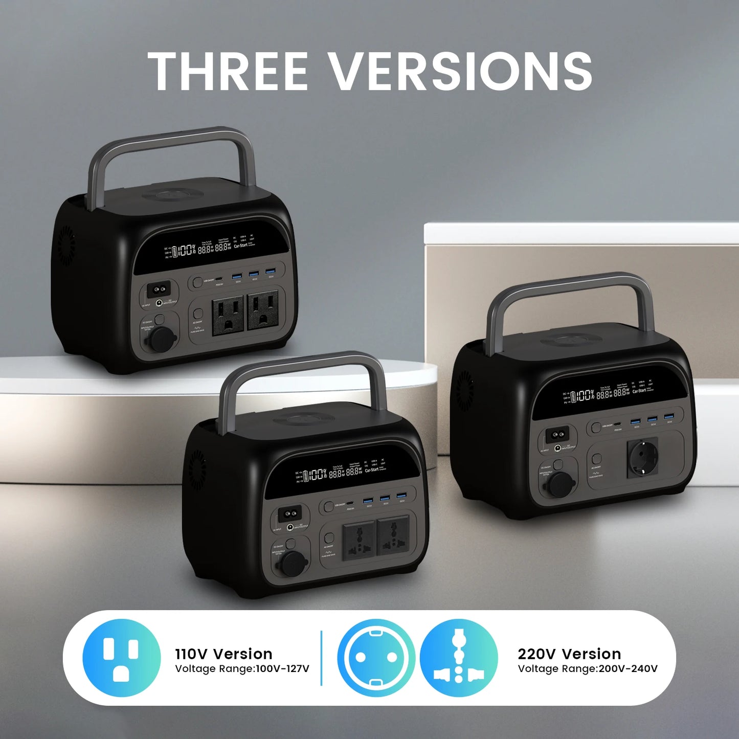 500W Portable Power Station 345Wh LiFePO4 Battery