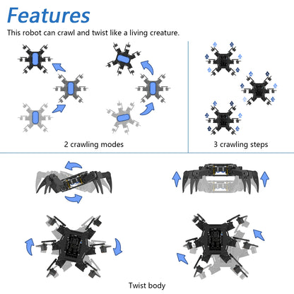 Educational Six-Leg Robot Kit with Servo Motors and Remote
