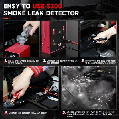 Car Fuel and Vacuum System Smoke Leak Locator Tester