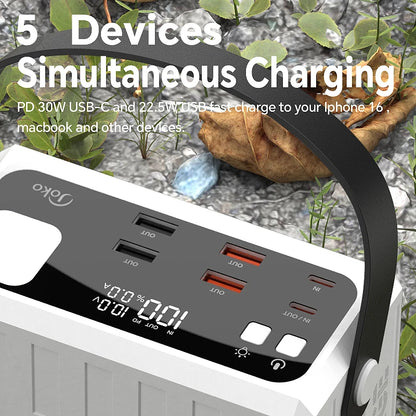 White 120000mAh Portable Power Bank 30W Fast Charge