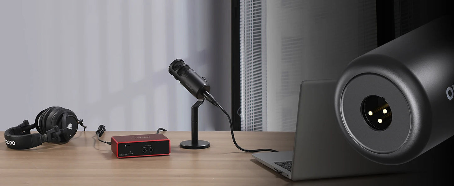 Broadcast-Quality Dynamic Mic XLR Gaming Studio Use