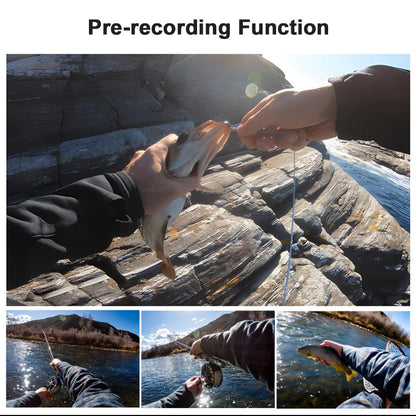 White 4K Sports Camera with Image Stabilization