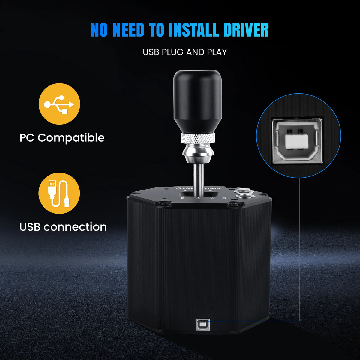 6+R USB Racing Gear Shifter for PC Sim Racing