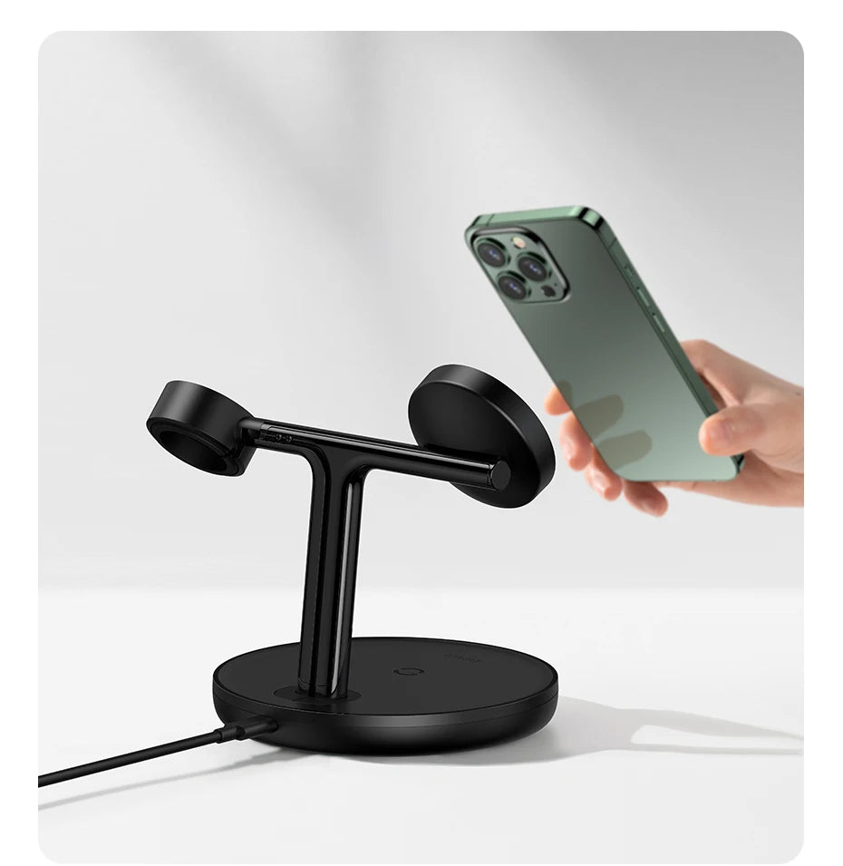 Wireless Charging Station for Phone Earbuds and Watch