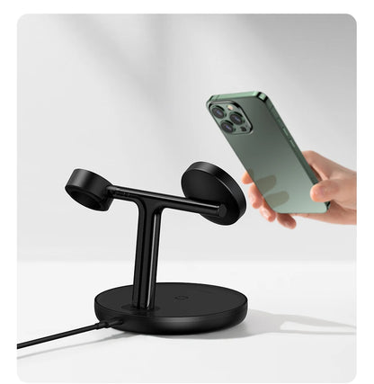 Wireless Charging Station for Phone Earbuds and Watch