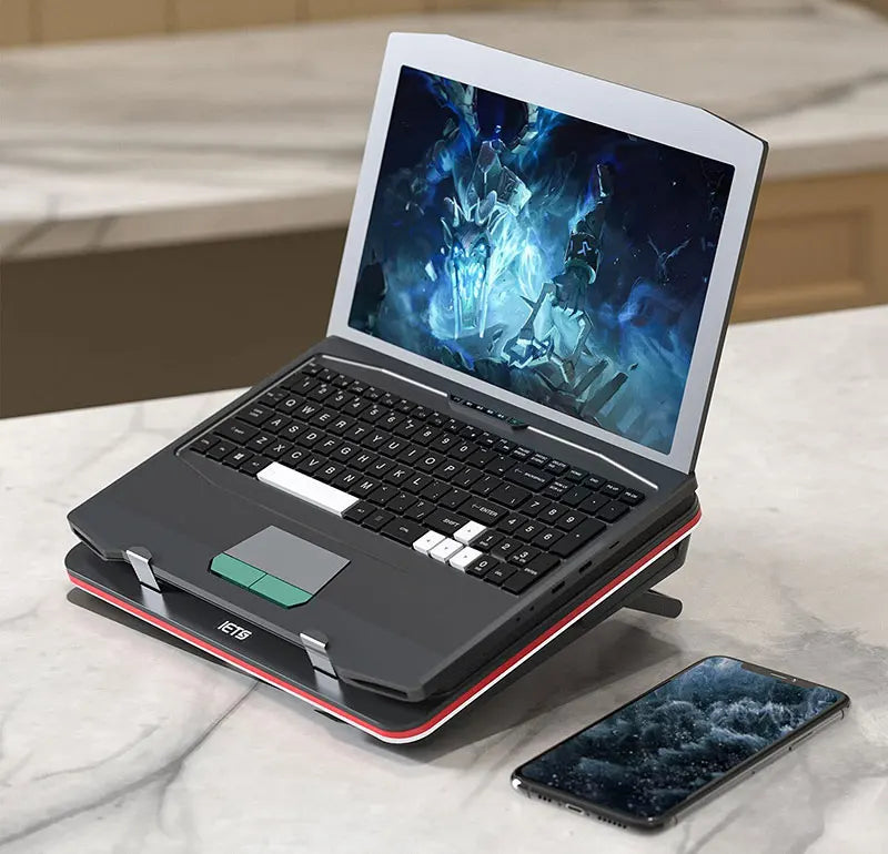 Ergonomic Notebook Cooling Stand with High Speed 5000RPM Fan