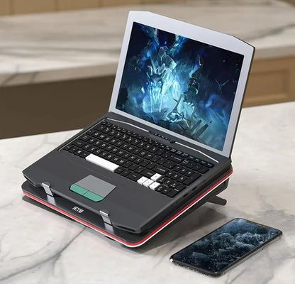Ergonomic Notebook Cooling Stand with High Speed 5000RPM Fan