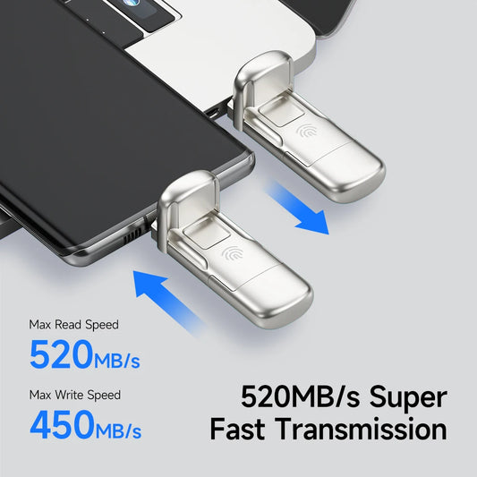 512GB Fingerprint Encrypted USB 32 Solid State Drive