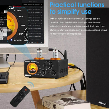 HiFi Vacuum Tube Stereo Amplifier Bluetooth 5.0 200W